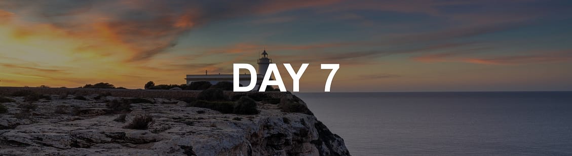 Blanc lighthouse in southern Mallorca at sunrise