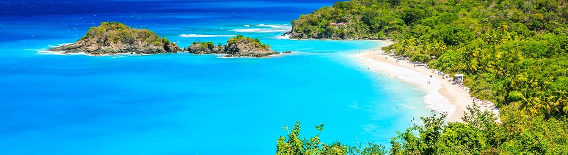 Caribbean,Trunk Bay on St John island, US Virgin Islands