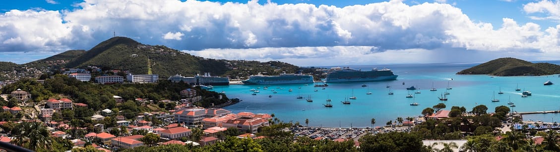 Charlotte Amalie, capital city of the U.S. Virgin Islands, Caribbean