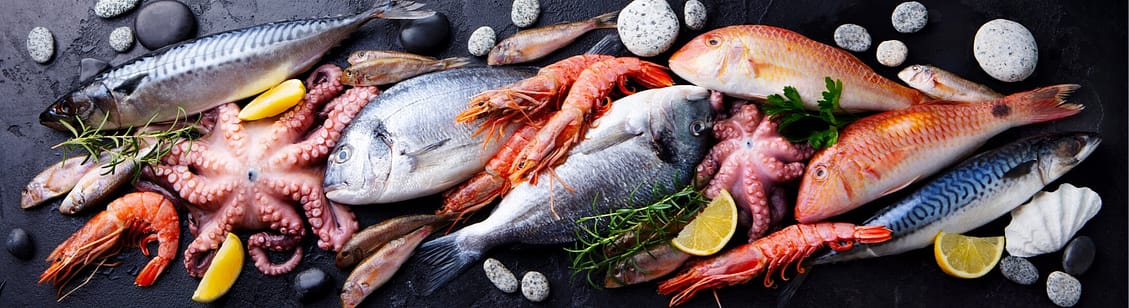 Fresh fish and seafood