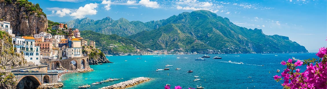 Atrani town at famous amalfi coast, Italy