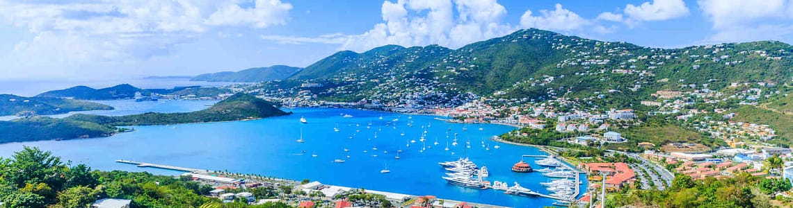 Gorgeous shot of US Virgin Islands with a Sailing Itinerary.