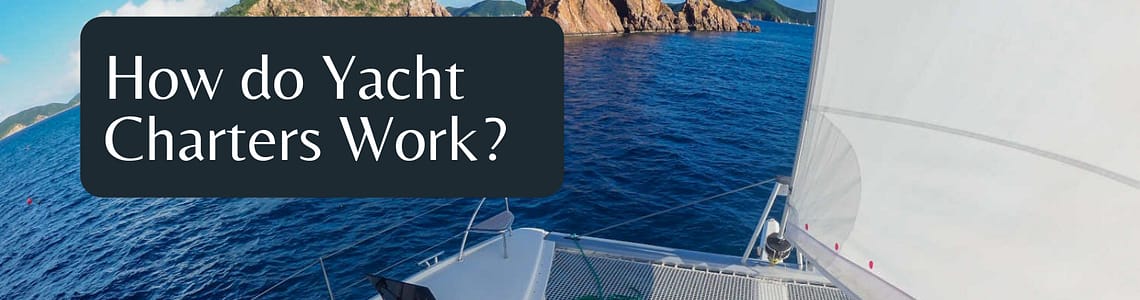 Sailing yacht deck with open sea and rocky island background, highlighting yacht charter operation insights.