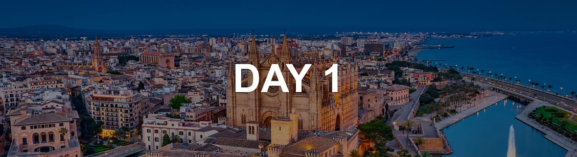 Cathedral La Seu at Sunset in Palma de Mallorca