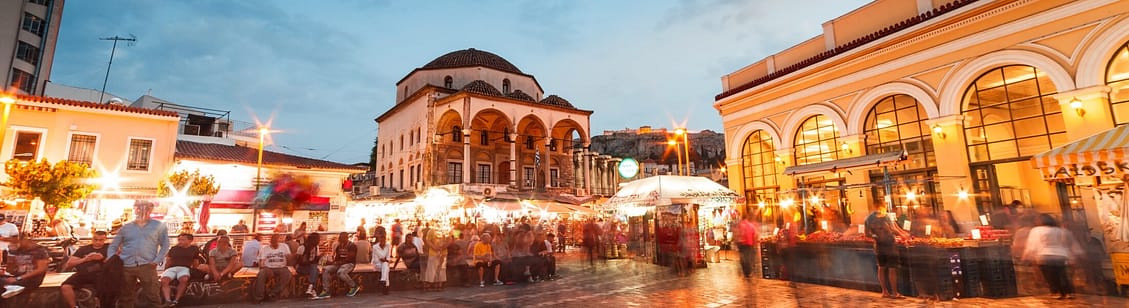 Monastiraki Square in Athens Greece