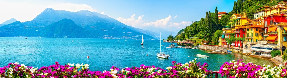 Varenna town, Como Lake district landscape. Italy, Europe.