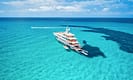 Luxury yacht at sea